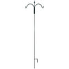 Shepherds Hook Plant Hanger, Double, Spiral Twist, Bronze, 90-In.