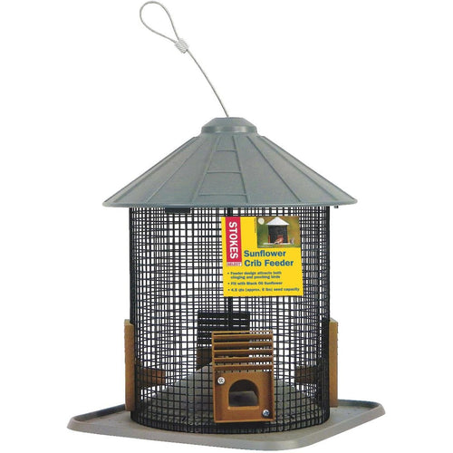 Stokes Select Gray Plastic Sunflower Crib Bird Feeder