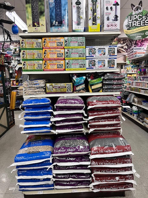 Wide selection of wild bird feed, feeders, and accessories at Chick's Southold Agway to attract a variety of bird species.