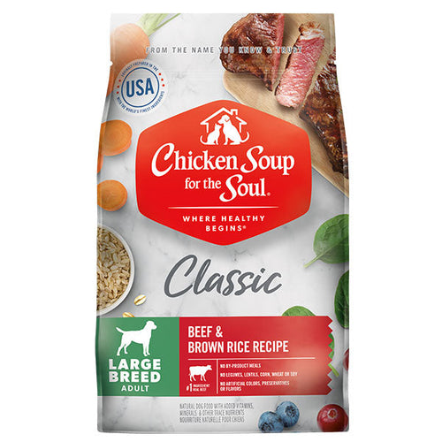 Chicken Soup for the Soul Classic Large Breed Adult Dry Dog Food Beef & Brown Rice Recipe (28 LB)