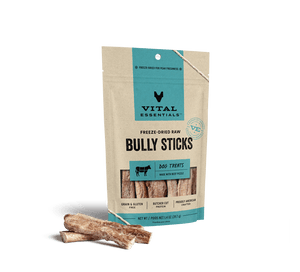 Vital Essentials Freeze Dried Raw Bully Sticks Dog Treats