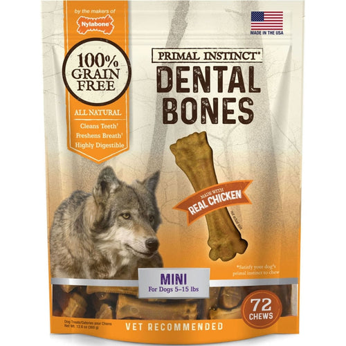 Nylabone Primal Instinct Dental Bone with Real Chicken