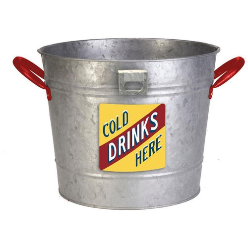VINTAGE GALVANIZED ICE BUCKET PLANTER