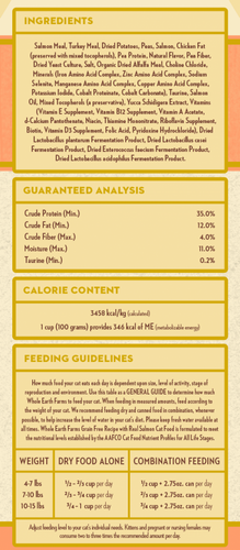 Whole Earth Farms Grain Free Real Salmon Recipe Dry Cat Food