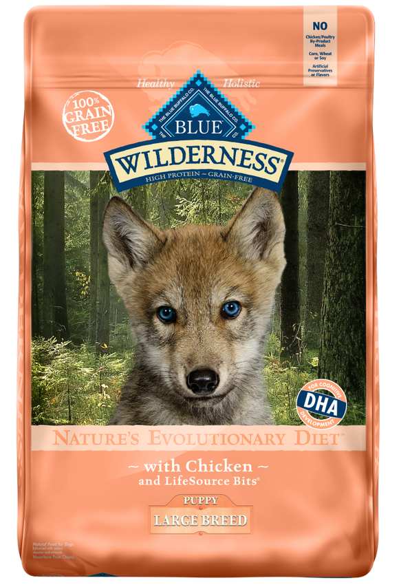Blue Buffalo Wilderness Grain Free Chicken High Protein Recipe Large Breed  Puppy Dry Dog Food - Southold, NY