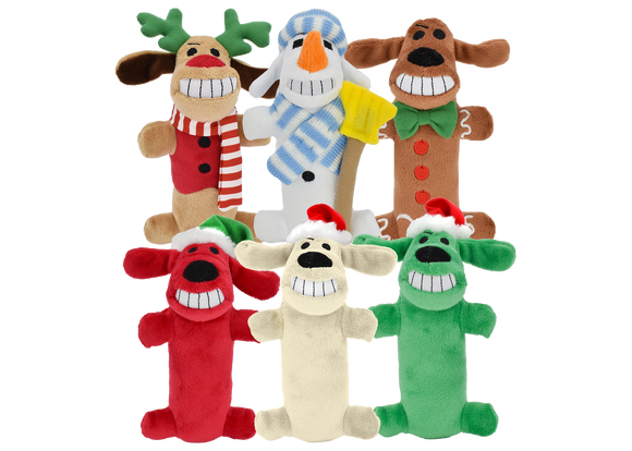 Multipet Loofa® Christmas Assortment Dog Toy