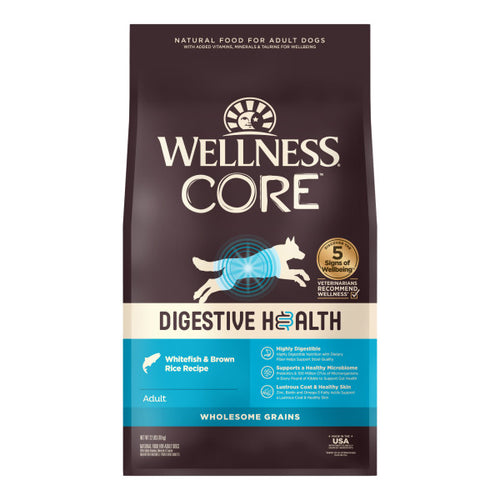 Wellness CORE Digestive Health Whitefish & Brown Rice Dry Dog Food