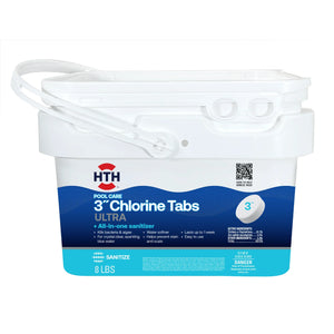 HTH® Pool Care 3" Chlorine Tabs Ultra 8 lbs