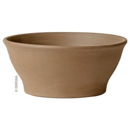 Bowl Planter, Moka Terra Cotta clay, 12.6-In.