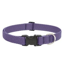 Eco Dog Collar, Adjustable, Lilac, 1 x 16 to 28-In.