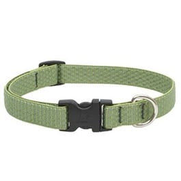 Eco Dog Collar, Adjustable, Moss, 3/4 x 13 to 22-In.