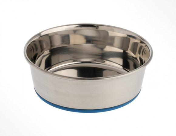 OurPets Premium Rubber-Bonded Stainless Steel Bowl