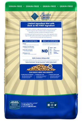 Blue Buffalo Basics Grain Free Adult Duck & Potato Recipe Dry Dog Food