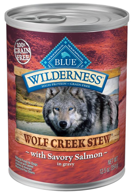 Blue Buffalo Wilderness Wolf Creek Stew Savory Salmon Stew Canned Dog Food