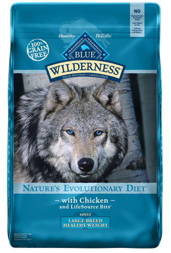 Blue Buffalo Wilderness Grain Free Healthy Weight High Protein Chicken Recipe Large Breed Adult Dry Dog Food