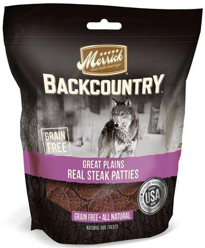 Merrick Backcountry Great Plains Grain Free Real Steak Patties Dog Treats