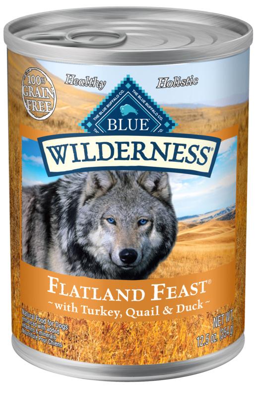Blue Buffalo Wilderness Grain Free Flatland Feast with Turkey, Duck & Quail Canned Dog Food