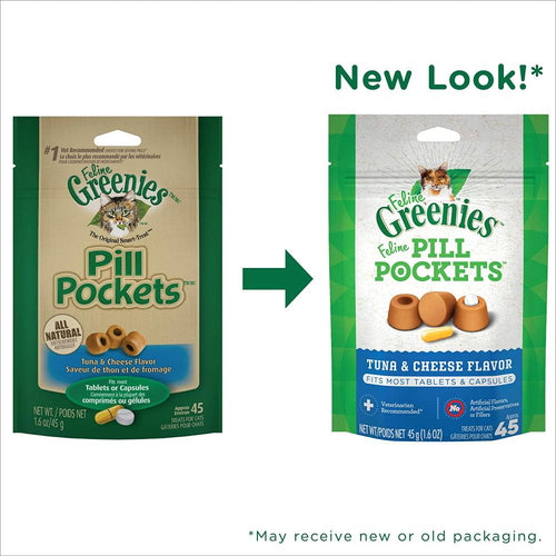 Greenies Pill Pockets Tuna & Cheese Flavored Feline Cat Treats