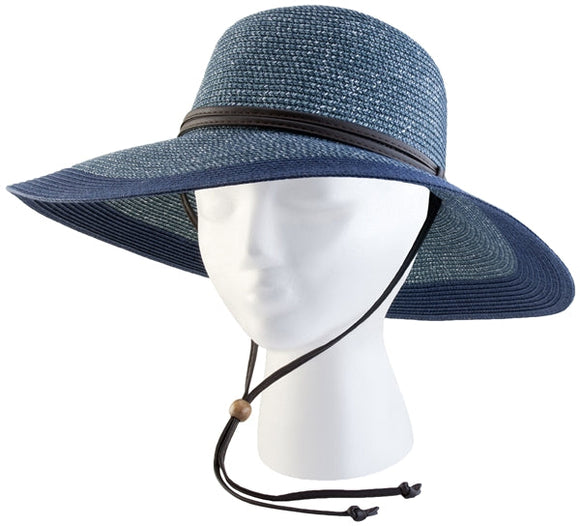 Sloggers Women's Braided Sun Hat Grey Blue Upf 50+ (Grey Blue)
