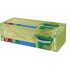 EcoSafe-6400 13 Gal. Compostable Green Trash Bag (12-Count)