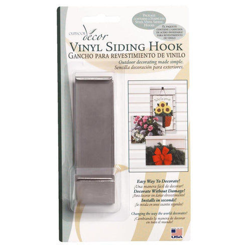 Outdoor Decor Lip-Hook Vinyl Siding Hook (2-Pack)