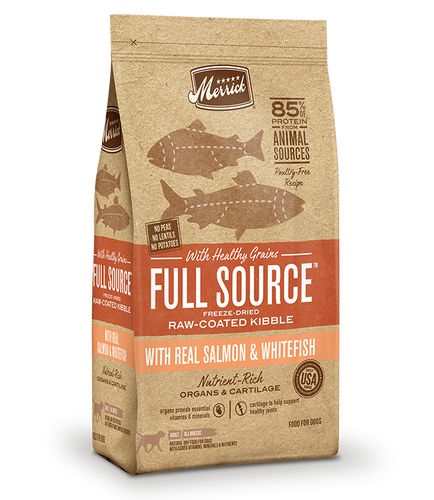 Merrick Full Source with Healthy Grains Raw-Coated Kibble with Real Salmon & Whitefish Dry Dog Food