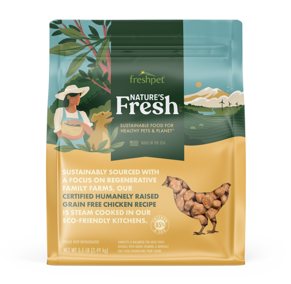 Freshpet Nature's Fresh® Grain Free Chicken Recipe with Carrots & Spinach For Dogs (1.75 lbs bag)