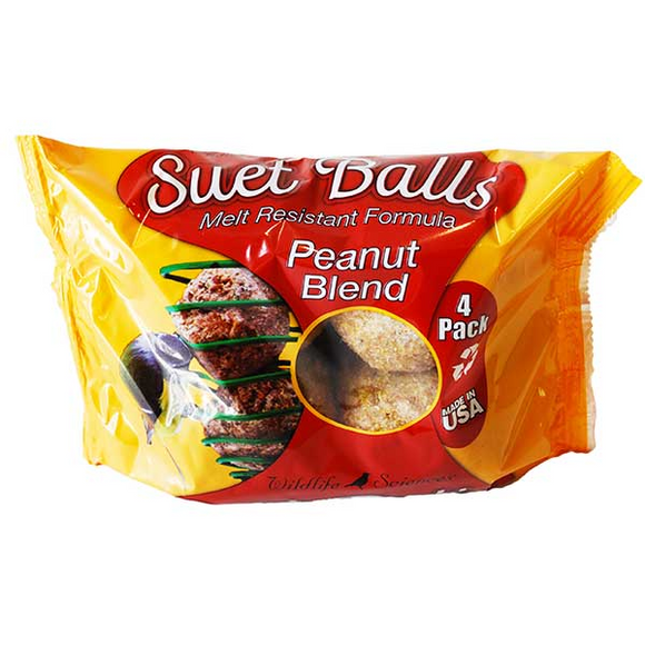 WILDLIFE SCIENCES SUET BALLS PEANUT BLEND 4 PACK