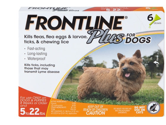 Frontline Plus For Small Dogs (5-22 lbs - 6 Month)