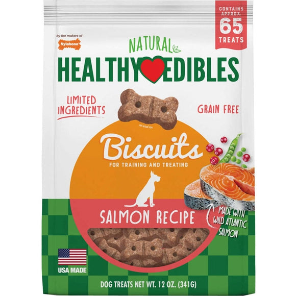 Nylabone Healthy Edibles Natural Grain Free Biscuits Salmon Recipe