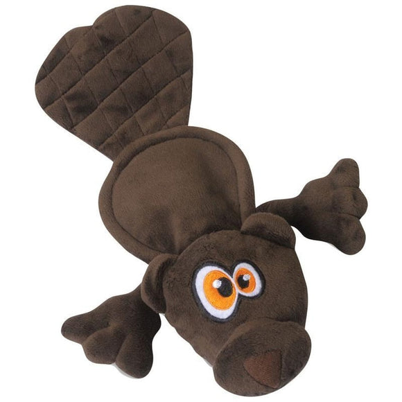 HEAR DOGGY Silent Squeaker Chew Guard Flattie Elephant Plush Dog Toy 